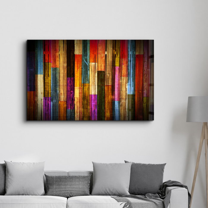 Wallity Pintura Decorativa de Vidrio Templado Multicolor 70 x 110 cm